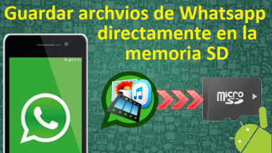 Como guardar las fotos y videos de Whatsapp en la memoria SD externa. (Android)