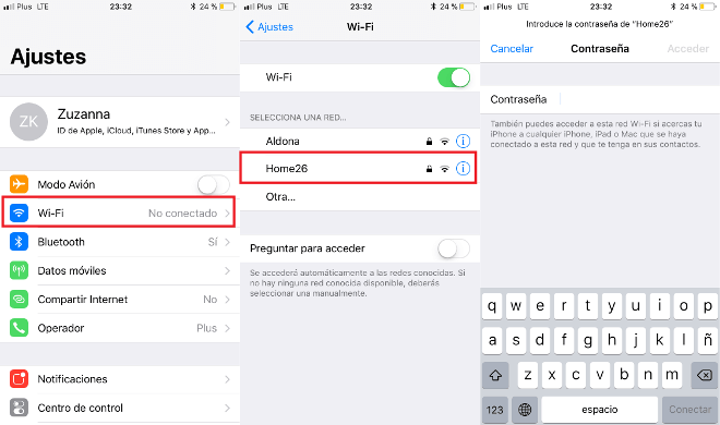 Como compartir wifi iphone