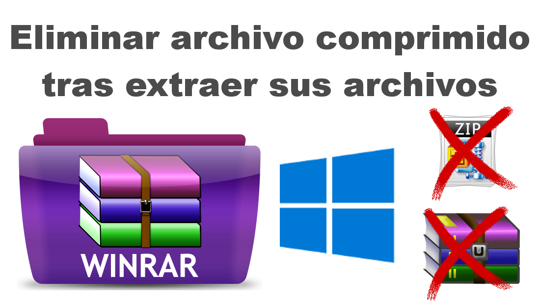 Como Eliminar El Archivo Comprimido Automáticamente Tras Extraerlo Con Winrar En Windows Rar O Zip 2340