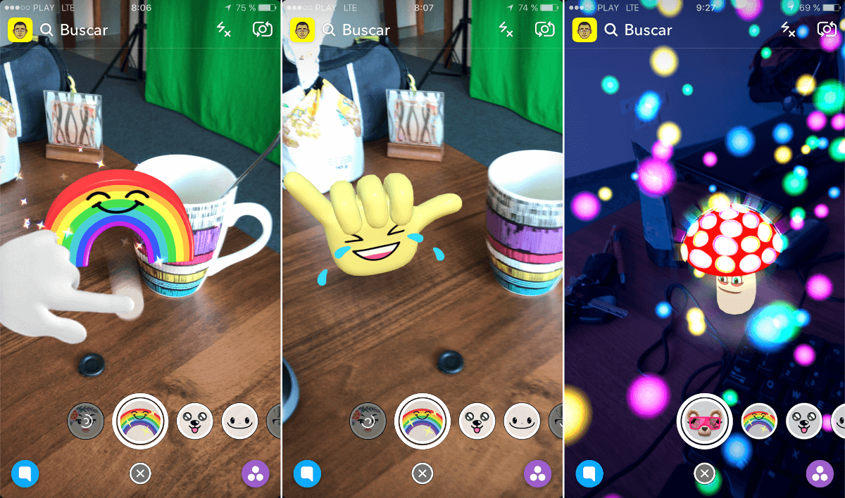 Como usar los nuevos efecto 3D World de Snapchat (Android e iOS)