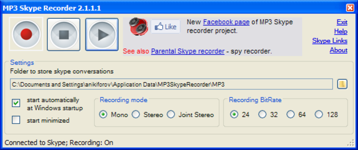 Mp3 skype recorder как пользоваться