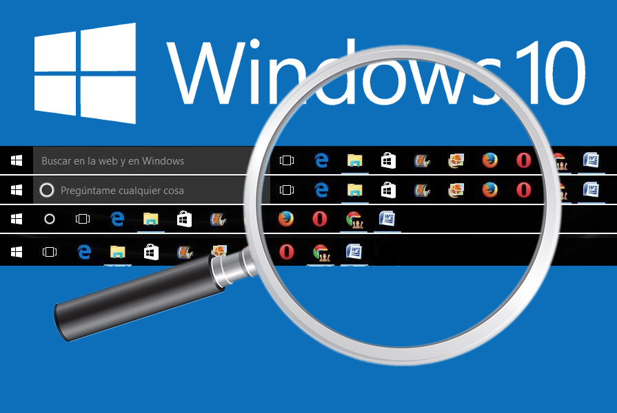 Aumenta el tamaño de los iconos de la barra de tareas de Windows 10