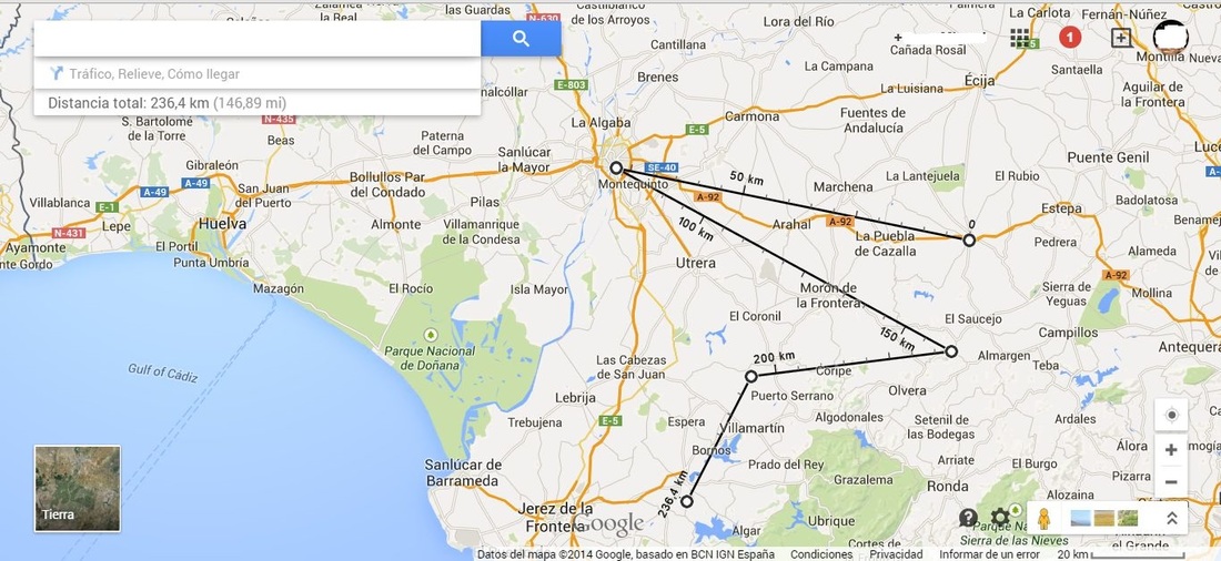 como edir distancias entre dos puntos en Google Maps