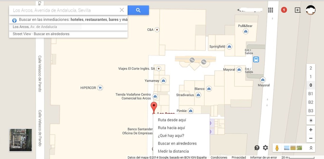 Google maps con planos del interior de edificios