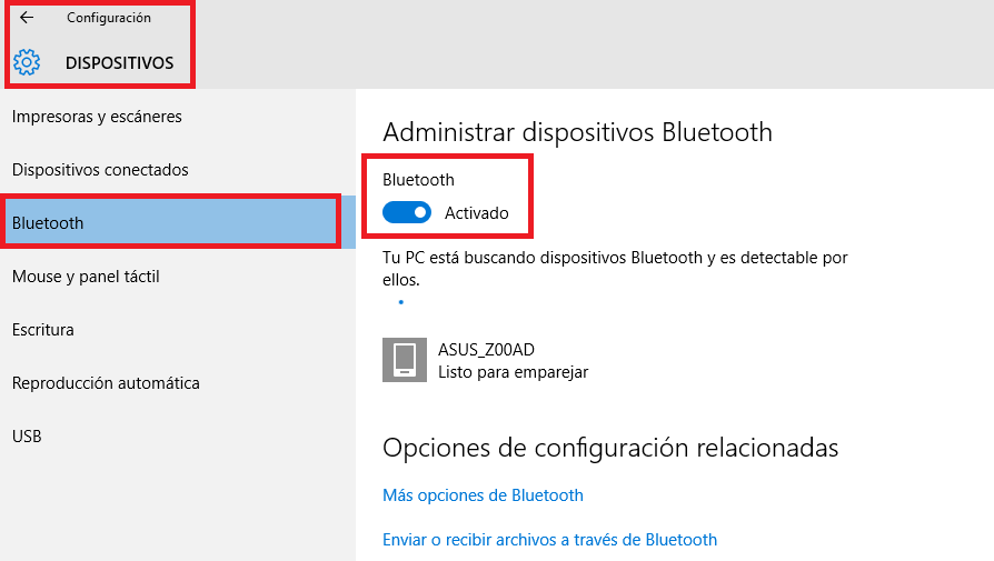 Configurar y Habilitar Bluetooth en PC, ¡Windows 10! 
