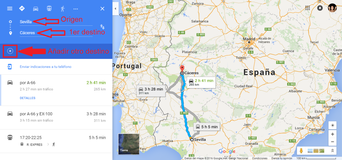 añade varias paradas a tu viaje o ruta en Google Maps