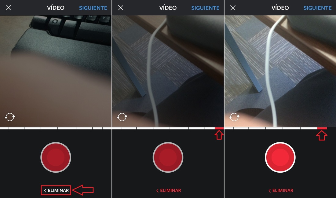 grabar un video formado por videoclips independientes en Instagram para iPhone