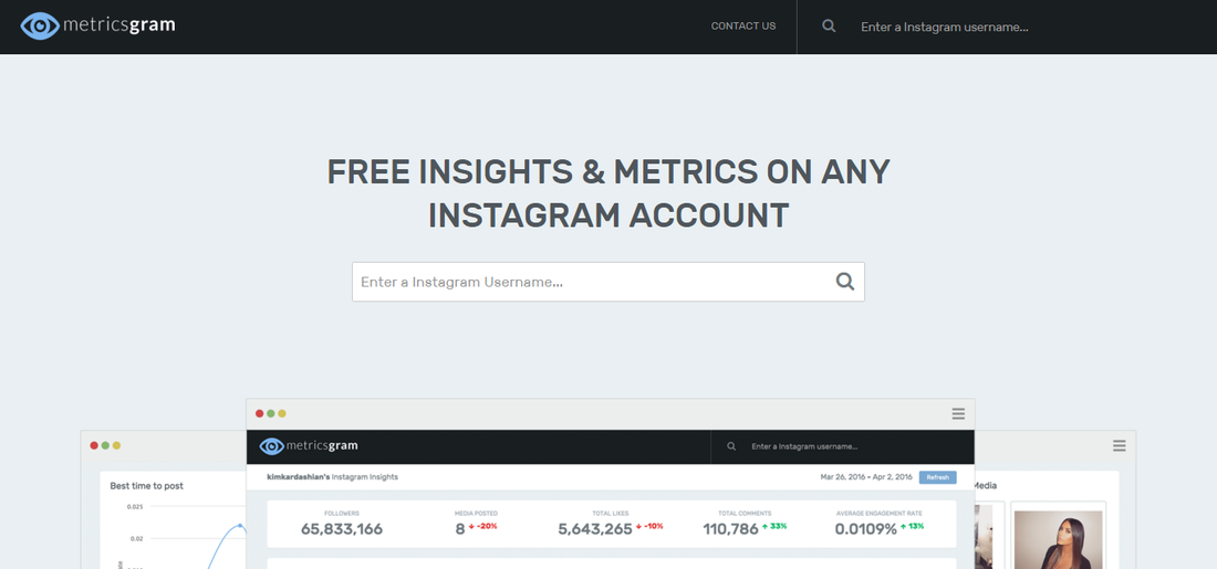 Metricsgram te permite conocer cualquier estadística de Instagram de forma gratuita.