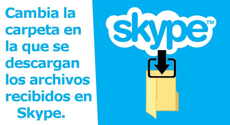 Cambiar la carpeta predeterminada donde se guardan los archivos descargados de Skype