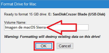 crear una USB de arranque del sistema macOS Sierra