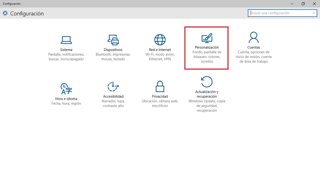 Como personalizar el menu de inicio de Windows 10 y colocar un acceso directo a la configuración