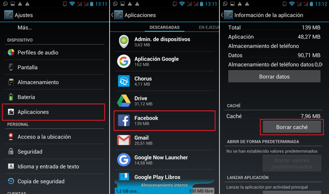 Limpiar cache de tu smartphone o tableta Android