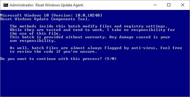 solucionar problemas y errores de Windows con Reset Windows Update Agent