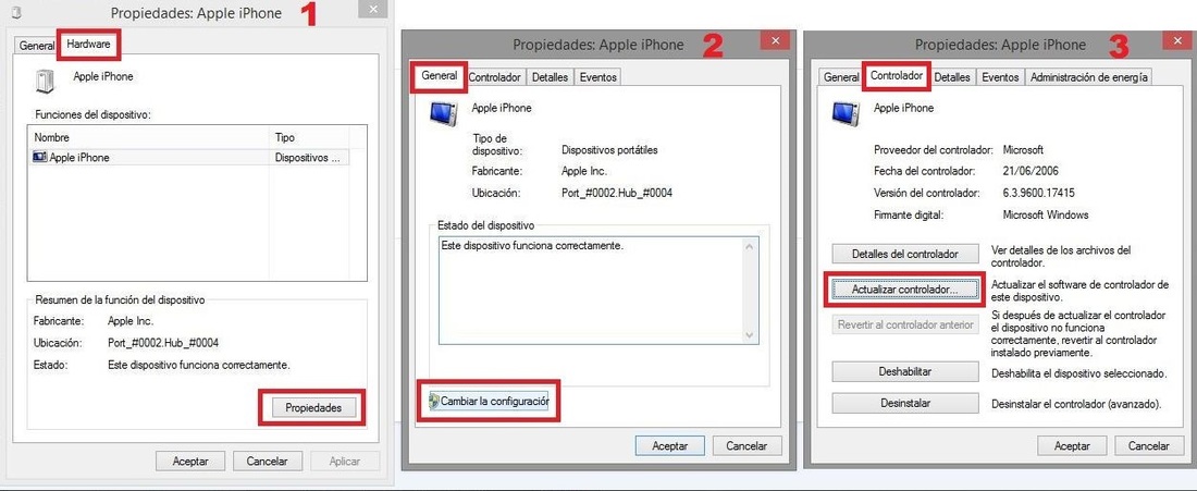 Windows 10 no reconoce iPhone en iTunes