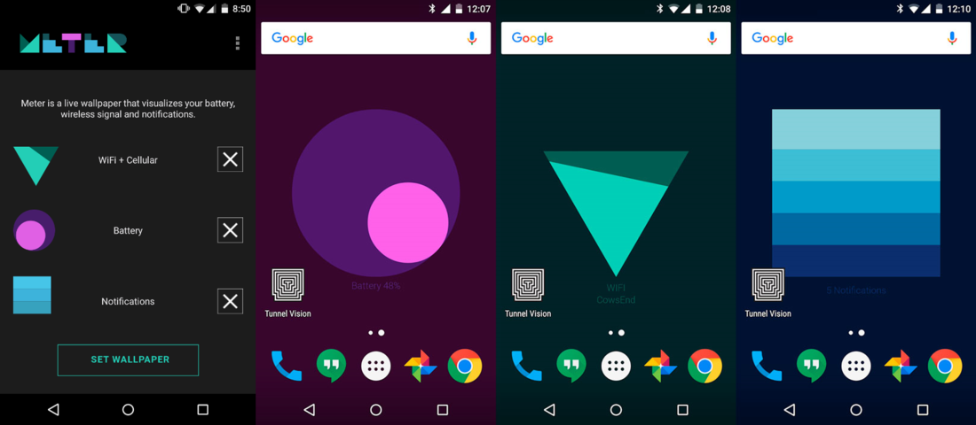 Meter para Android como fondo de pantalla 
