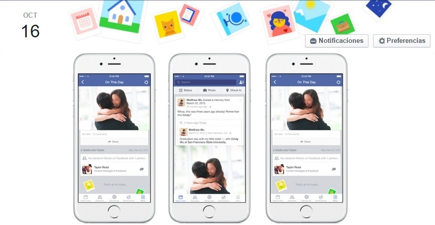 Un dia como hoy de Facebook puede ser personalizado o desactivado