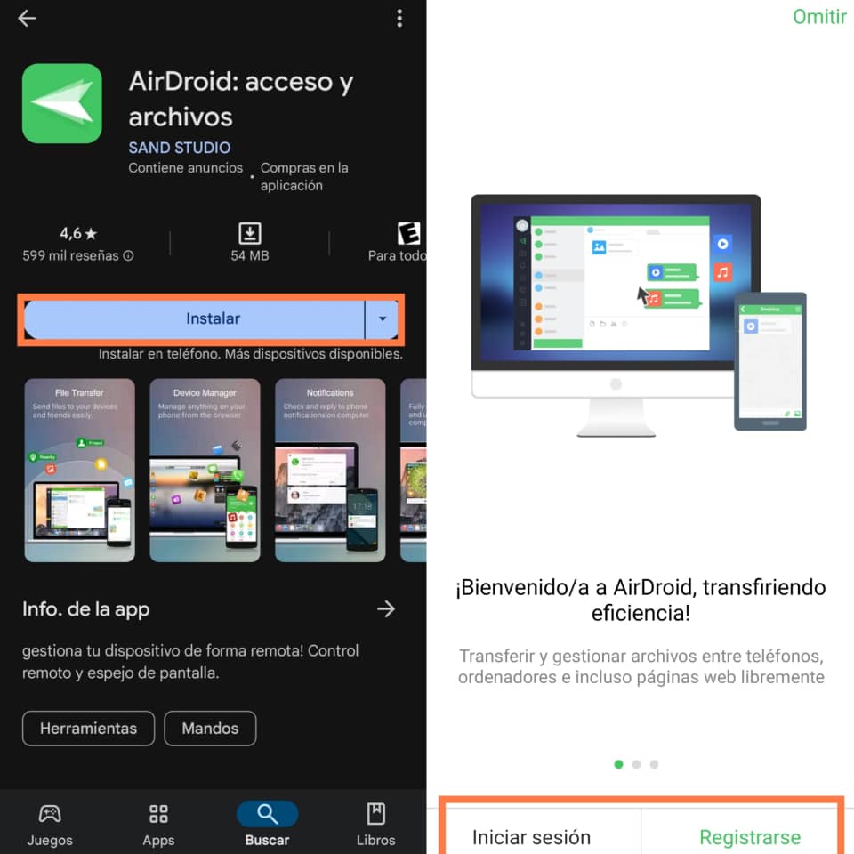 Airdrop en android 