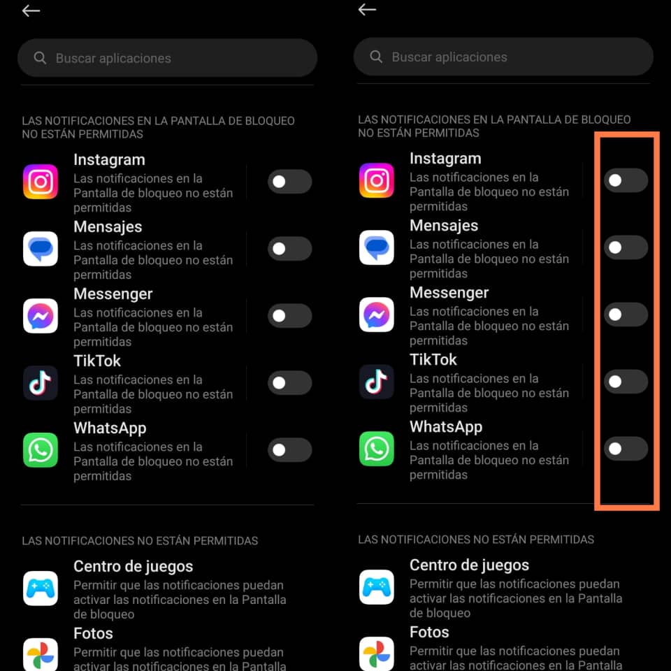 dejar de mostrar notificaciones de Android en la pantalla bloqueada del telefono