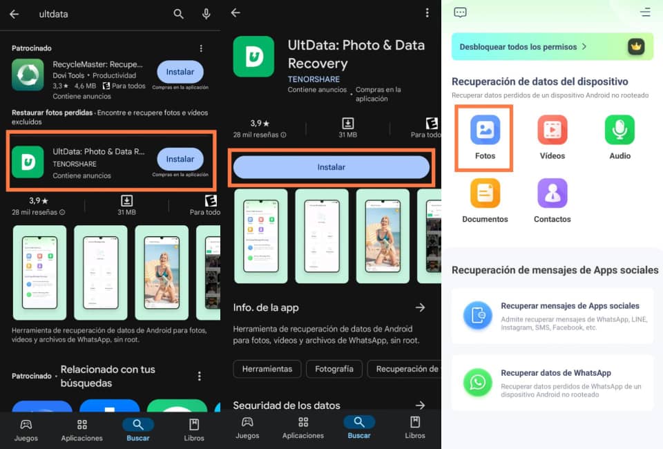 recuperar la información de tu Android