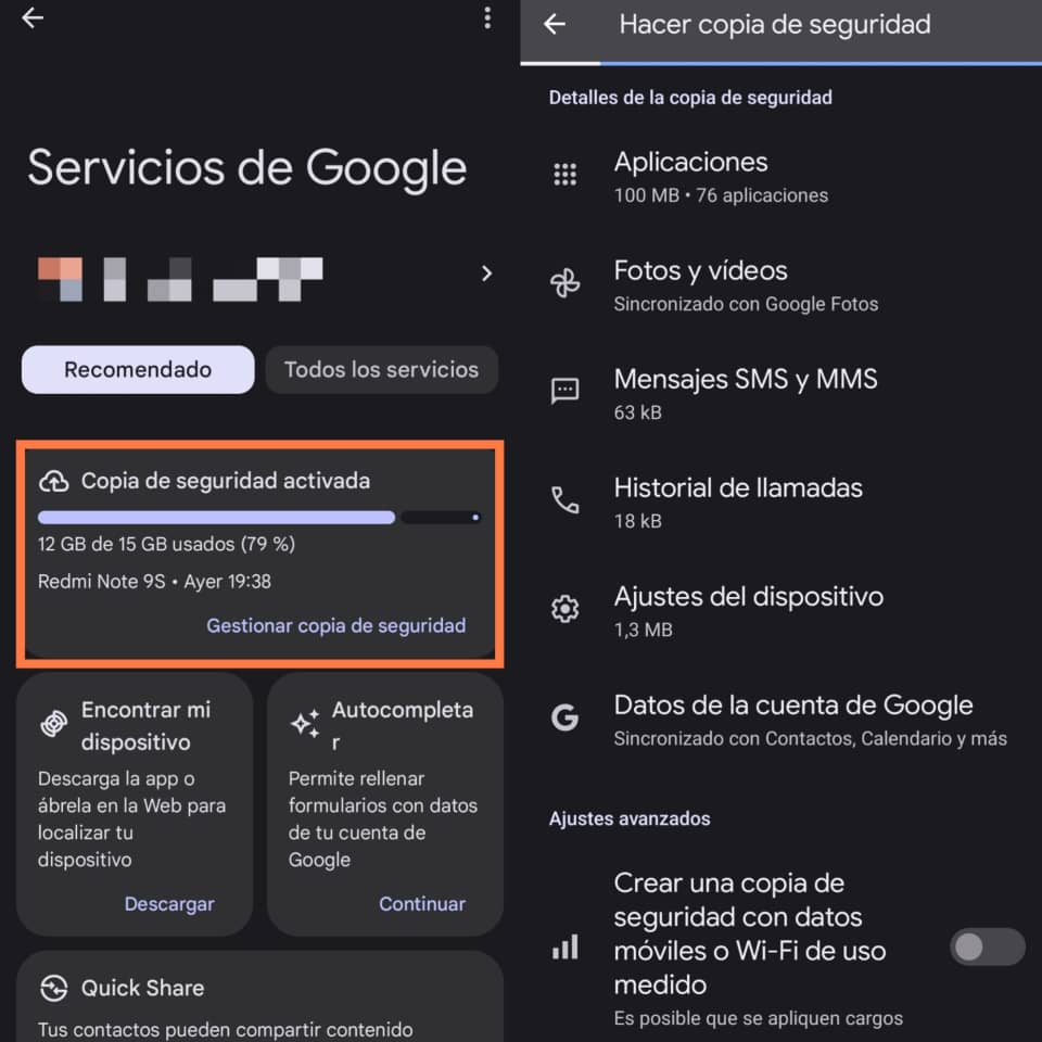 telefono android no perder los datos