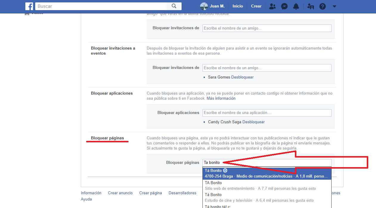 dejar de recibir notificaciones de Facebook