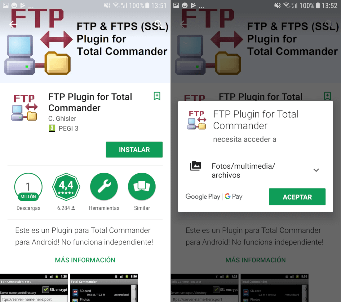 android total commander ftp