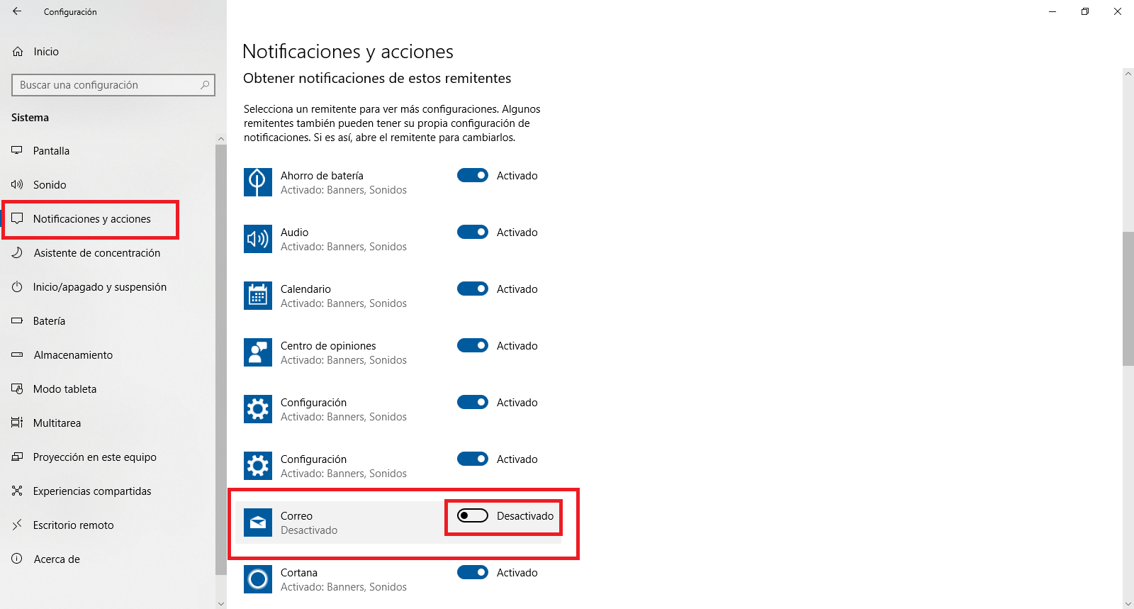 eliminar las notificaciones de cumpleaños de Windows 10