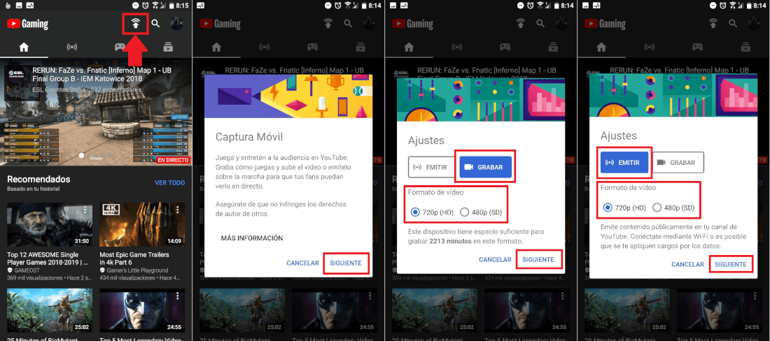 Youtube Gaming permite grabar tus partidas de videojuegos de Android