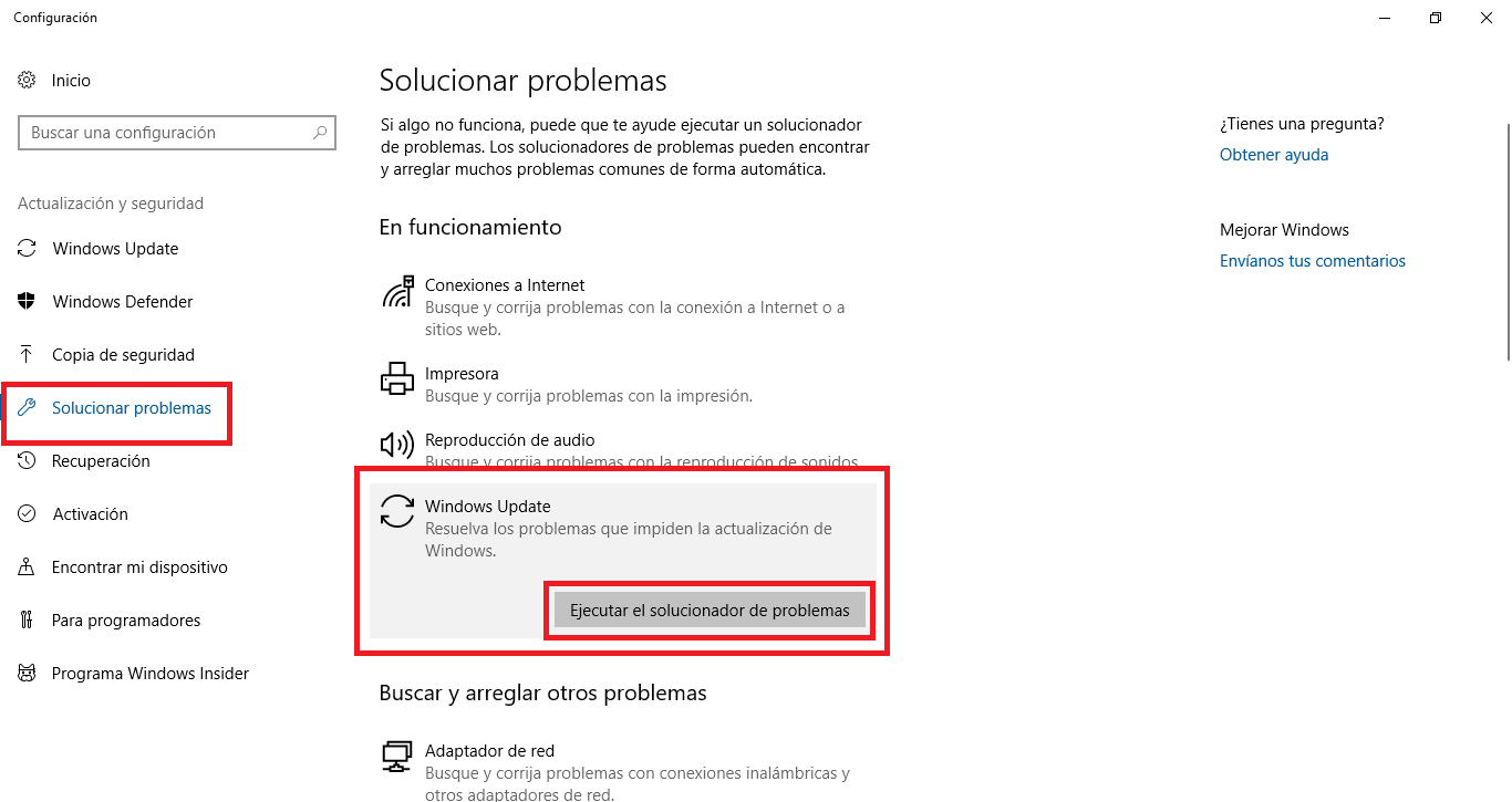 no es posible actualizar windows 10 porque no se ha establecido conexion con los servidores