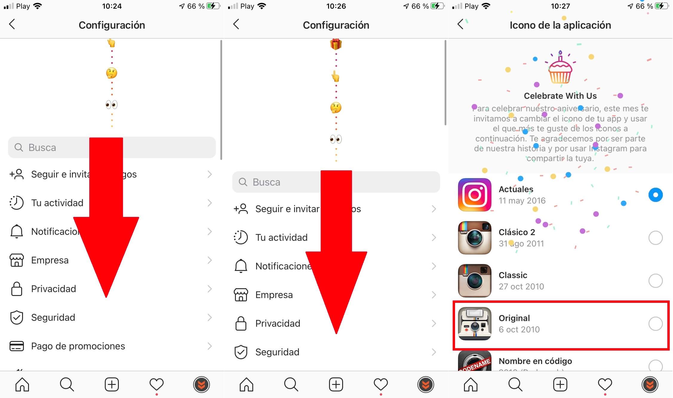 configura un icono diferente para al app instagram en la pantalla de inicio de iPhone o Android