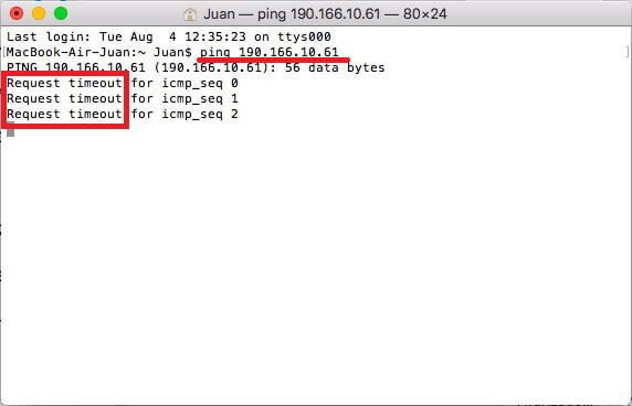 cambiar la dirección IP de mac OSx 