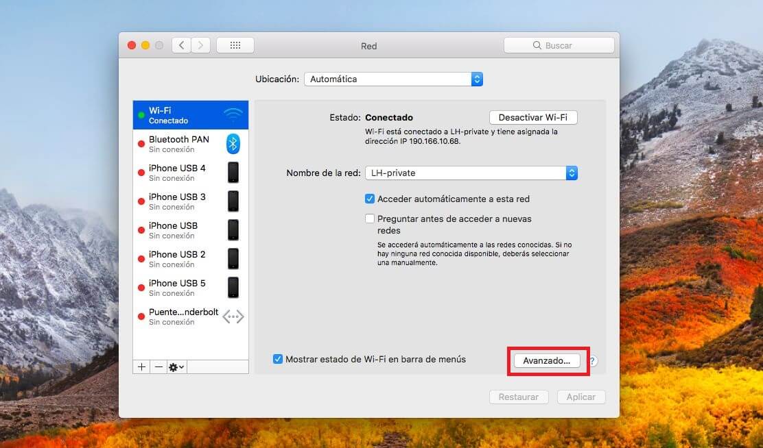 como cambiar la dirección ip de manera automatica en Mac OSx