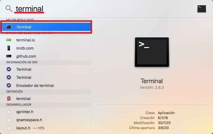 usar el terminal para saber la IP de mi Mac Osx 