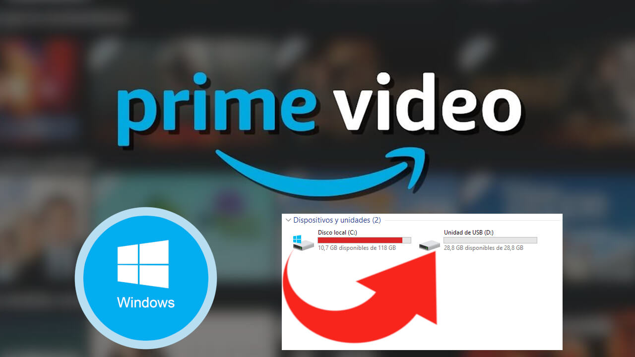 como cambiar la ubicación de descarga de Amazon Prime video de Windows 10