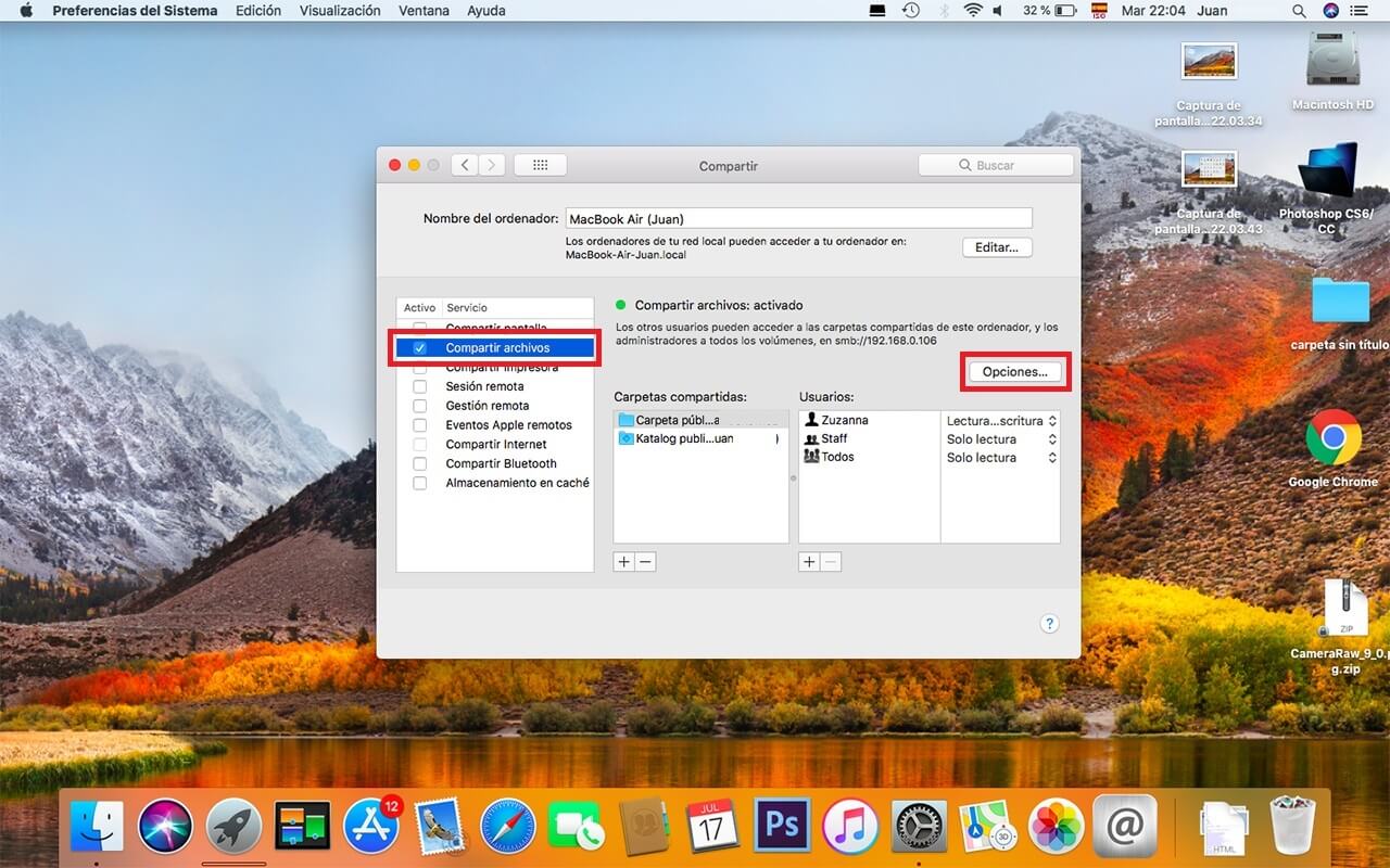 envia archivos grandes de windows a mac