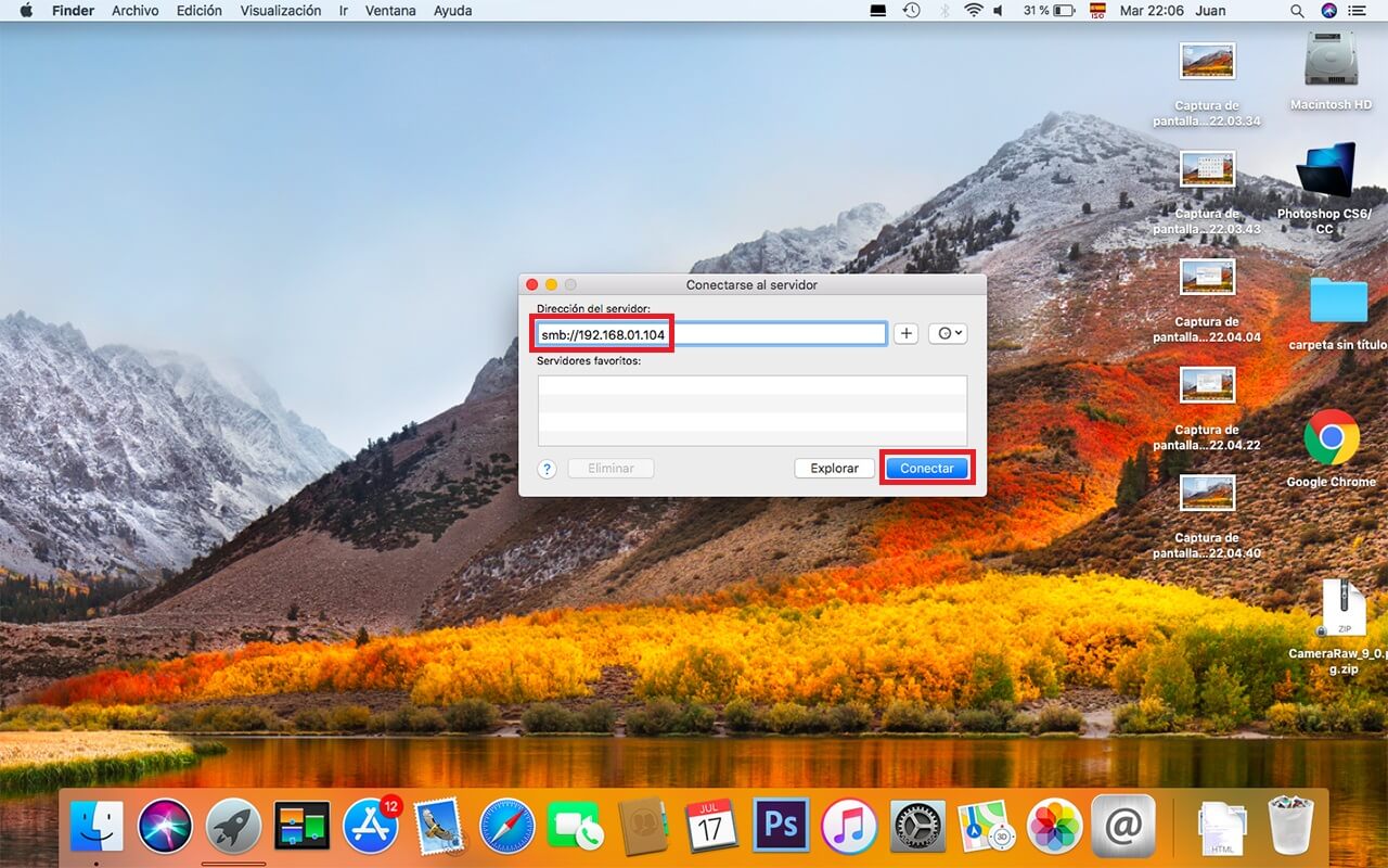 compartir archivo entre windows y mac