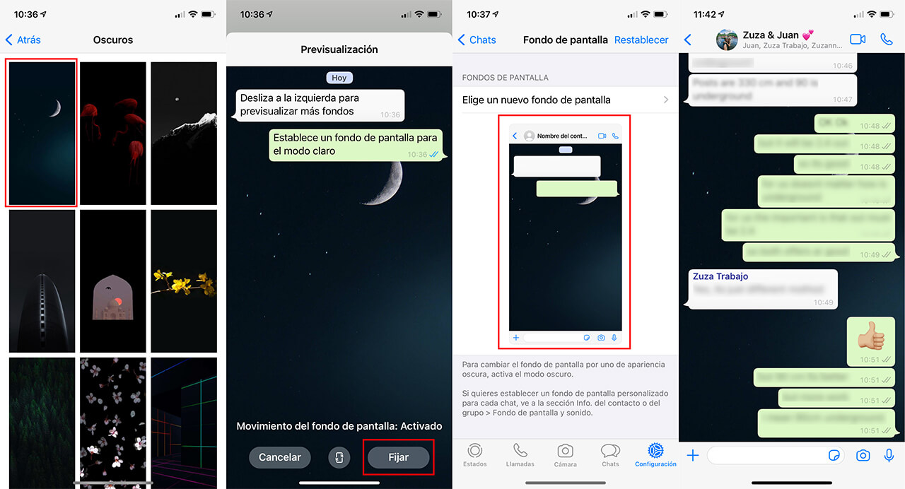 Personalizar el fondo de pantalla de Whatsapp en tu iPhone
