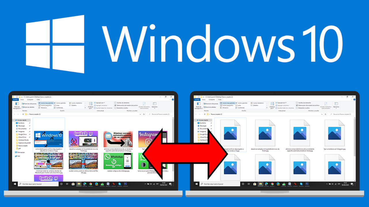 activar o desactivar thumbnail en los archivos de windows 10