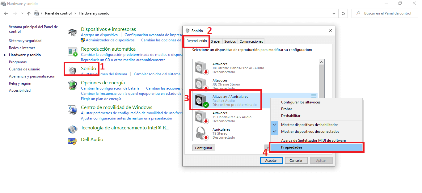 cambiar el nombre de los altavoces conectados en windows 10