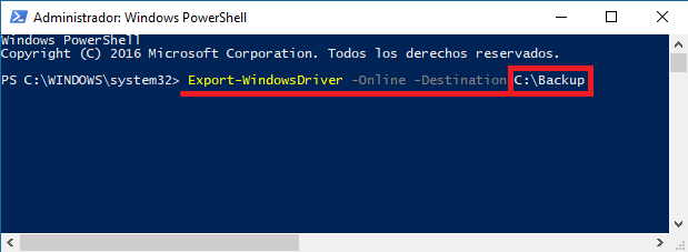 Hacer una copia de seguridad de tus controladores de Windows 10 con el PowerShell