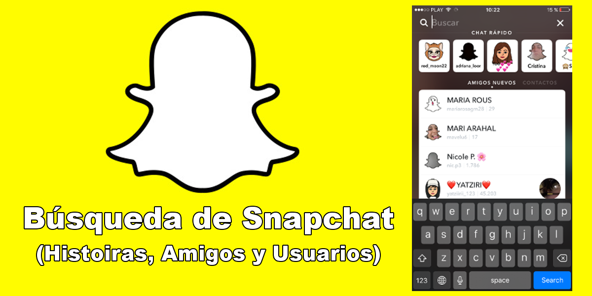 buscar historias en Snapchat Android y iOS