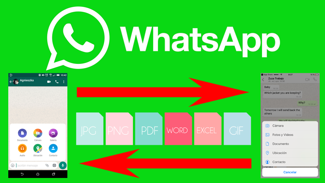 Whatsapp ya permite enviar archivos en los chats de android e iOS