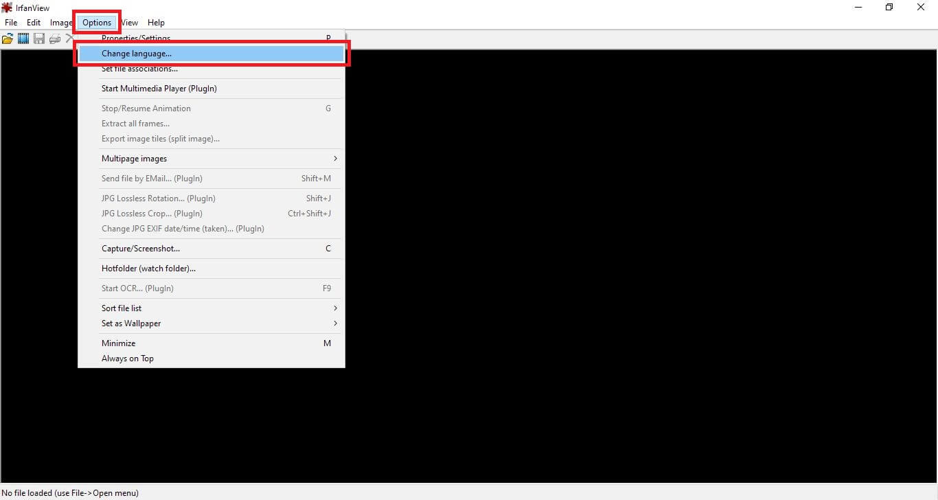 como configurar el idioma español en irfanview