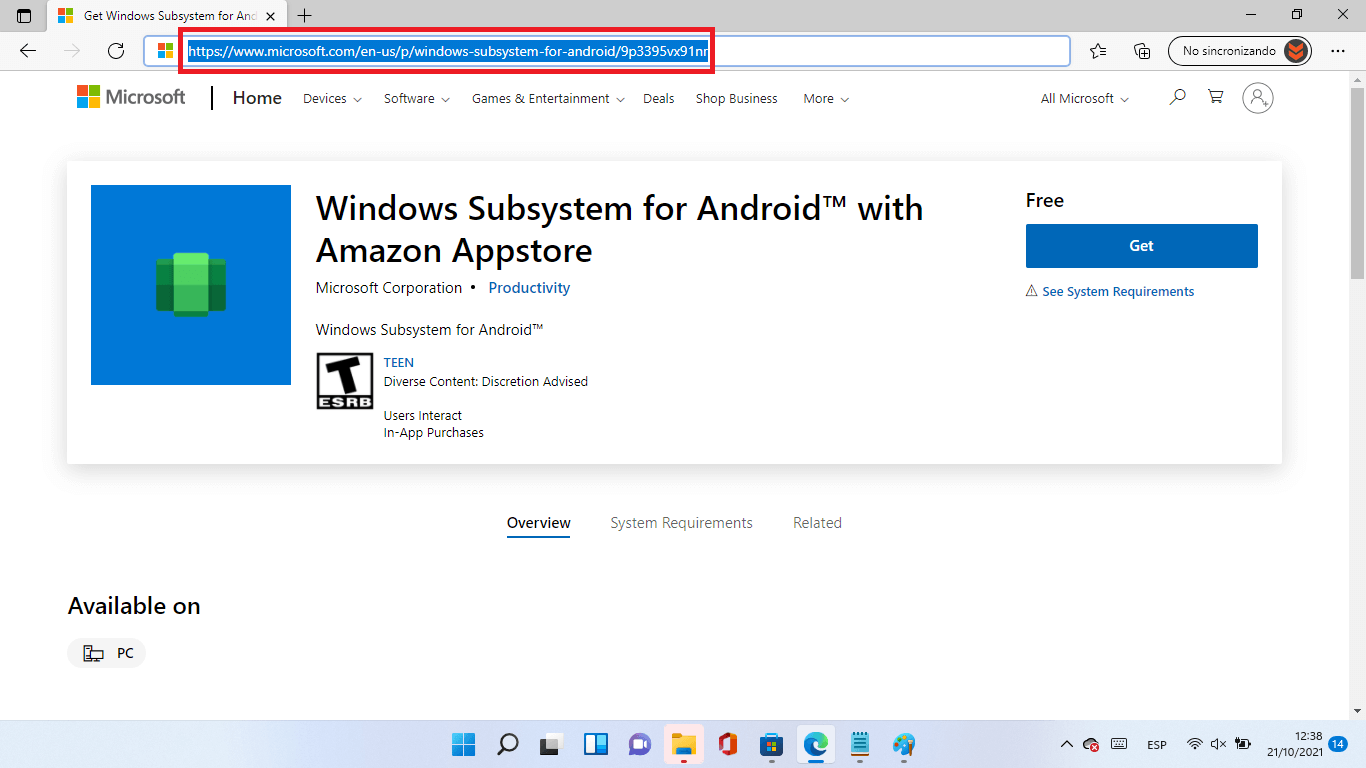 como instalar windows subsystem for android en Windows 11