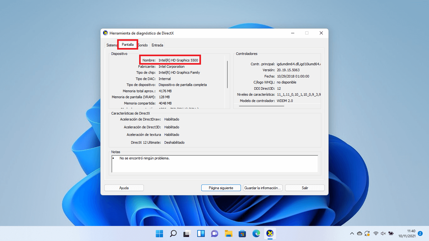 Como saber que tarjeta gráfica tiene tu PC en Windows 11 | GPU
