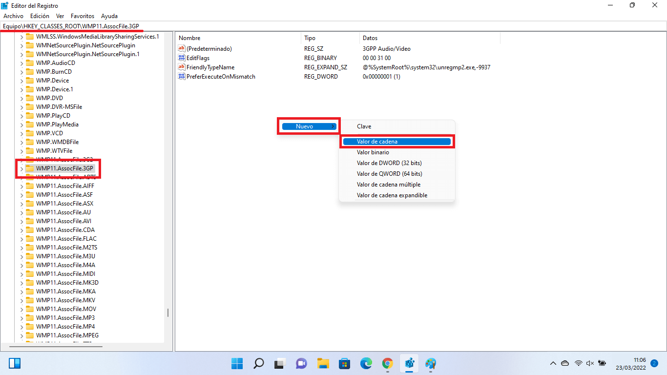 mostrar solo la extensión de un tipo especifico de archivos en Windows 11