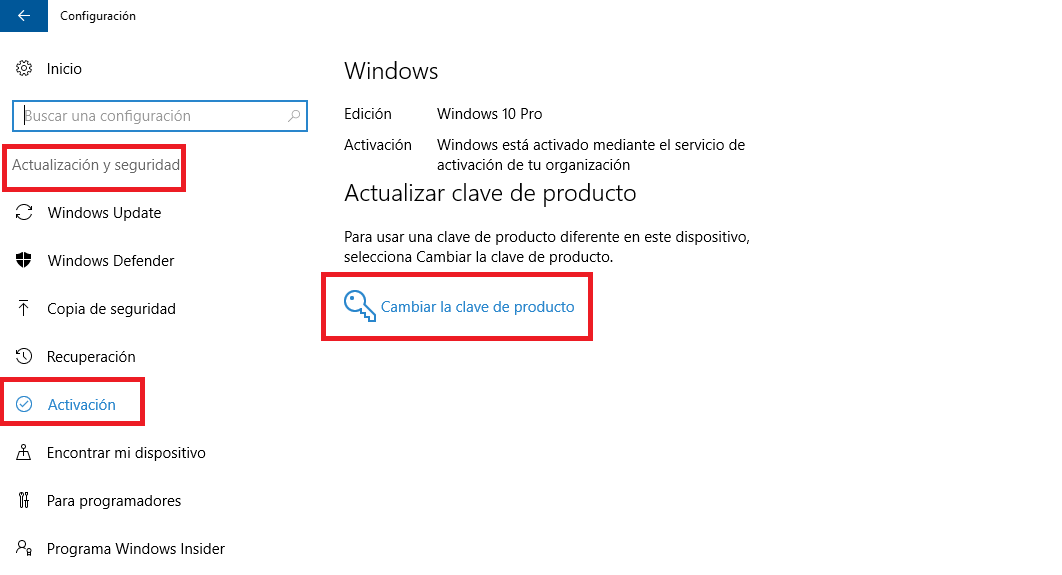 activar windows 10 con otra clave de producto
