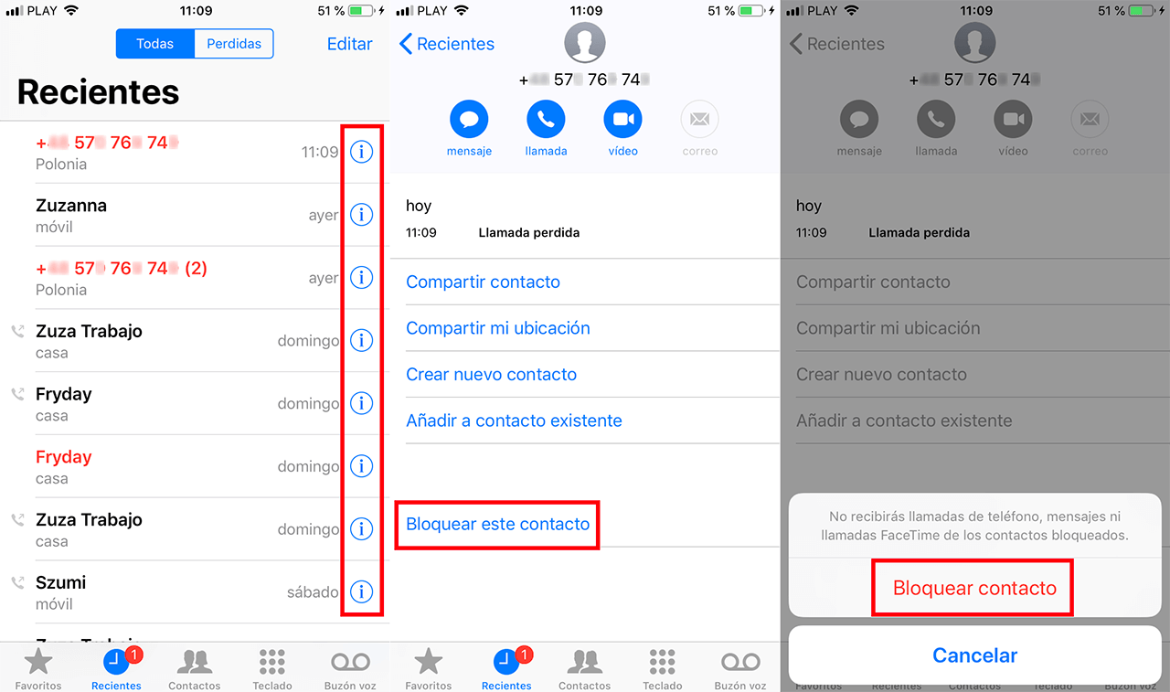 como bloquear la llamada de contactos en iPhone