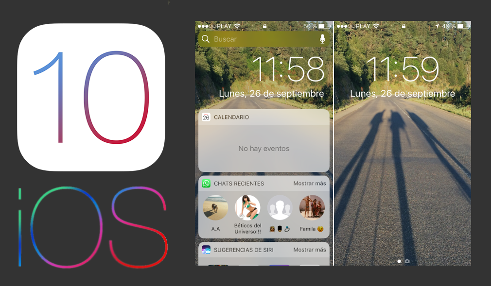 Desactivar notificaciones y Widgets en la pantalla de bloqueo de iOS 10 iphone o iPad