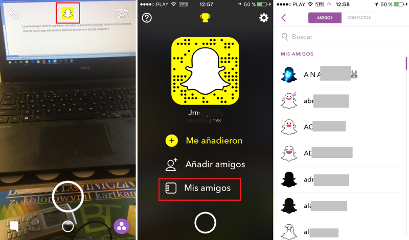 Snapchat sugerir perfiles interesantes con tus amigos